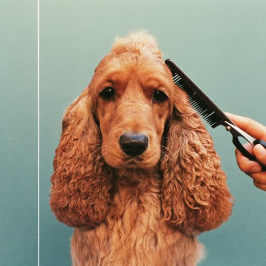 A cocker spaniel with a freshly trimmed coat